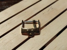 FIBBIA 16mm ACCIAIO PLACCATA ORO ARDIGLIONE  BUCKLE OMEGA VINTAGE 