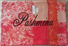 Pashmina Schal, 30% Seide; orange-beige B3-10; 70x180 cm; neu; Top-Qualität!!