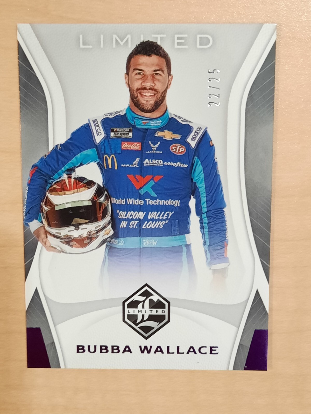 2020 Panini Chronicles NASCAR Limited Purple Parallel #11 Bubba Wallace /25