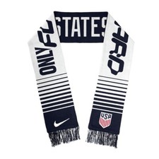 Nike USA Local Verbiage Scarf Knit Muffler Reversible Soccer Blue White NWT