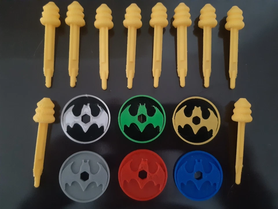 Pack of 10 missiles + 6 free disk Batbot and Batbot Xtreme models by imaginext