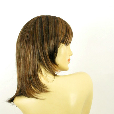 Perruque Femme Semi-longue Couleur Chocolat Mèches Cuivrées - Babette Modèle 627c - Neuf Avec étiquettes