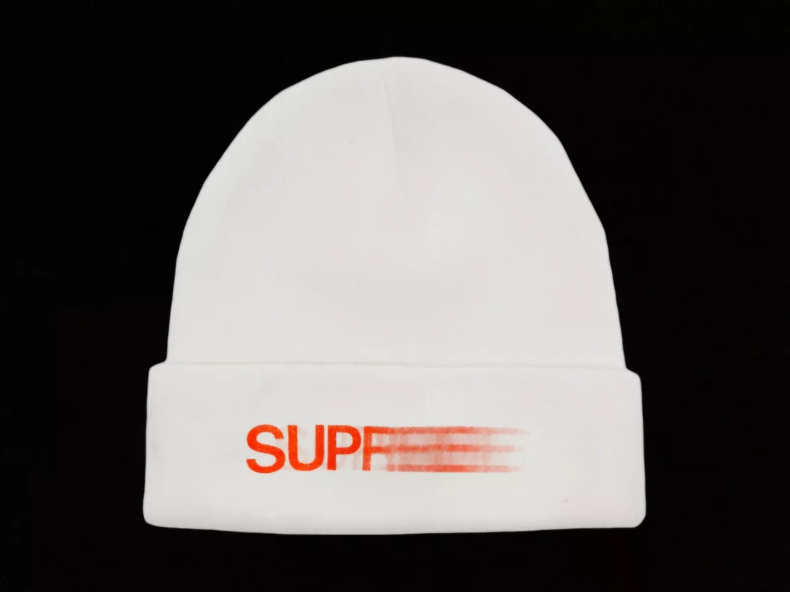 Bonnet blanc rouge logo SS20 Supreme Motion