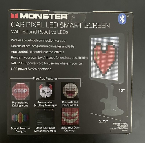 MONSTER LED SMART CAR PIXEL SMART SCREEN WITH SOUND - Picture 8 of 8