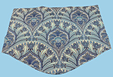 Decorative Things Crescent Rip Tide Valance 53" x 18" Blue Paisley USA Made