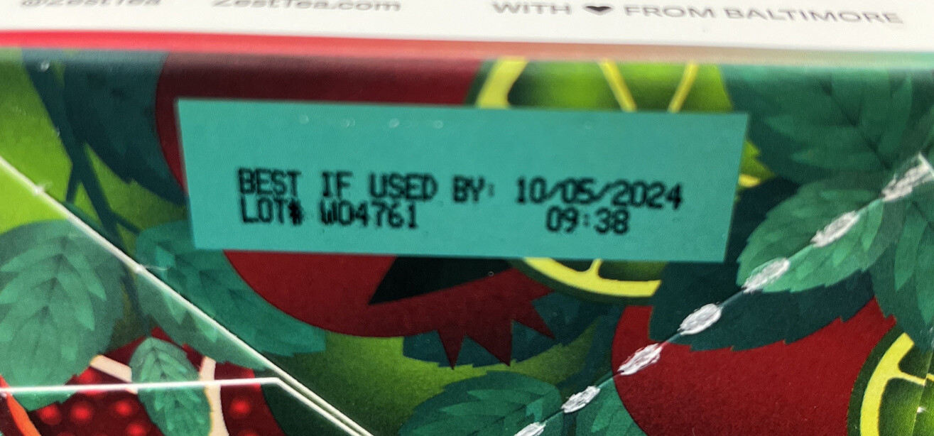 Green Tea 15 Bags Zest 135mg High Caffeine Energy Leaf Blend Pomegranate Mojito