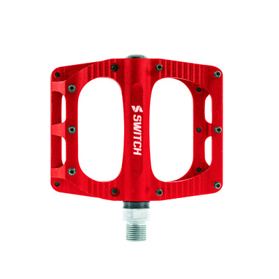 PEDAL MTB RUNTERFAHRTSPLATTFORM - BMX SWITCH FREERIDE ALU CNC ROT GEWINDE