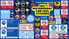 ✅✅ ALL Taxi, PCO, Car, 100% Waterproof Stickers (OVER +100) INTERIOR & EXTERIOR✅