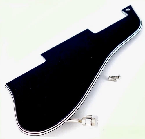 USA Gibson American ES-335 PICKGUARD Black 5-Ply Brackets & Mounting Hardware 
