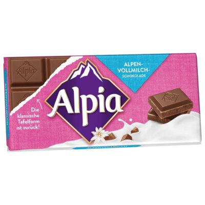 Alpia Alpenvollmilch Tafelschokolade Alpenvollmilchschokolade 100g