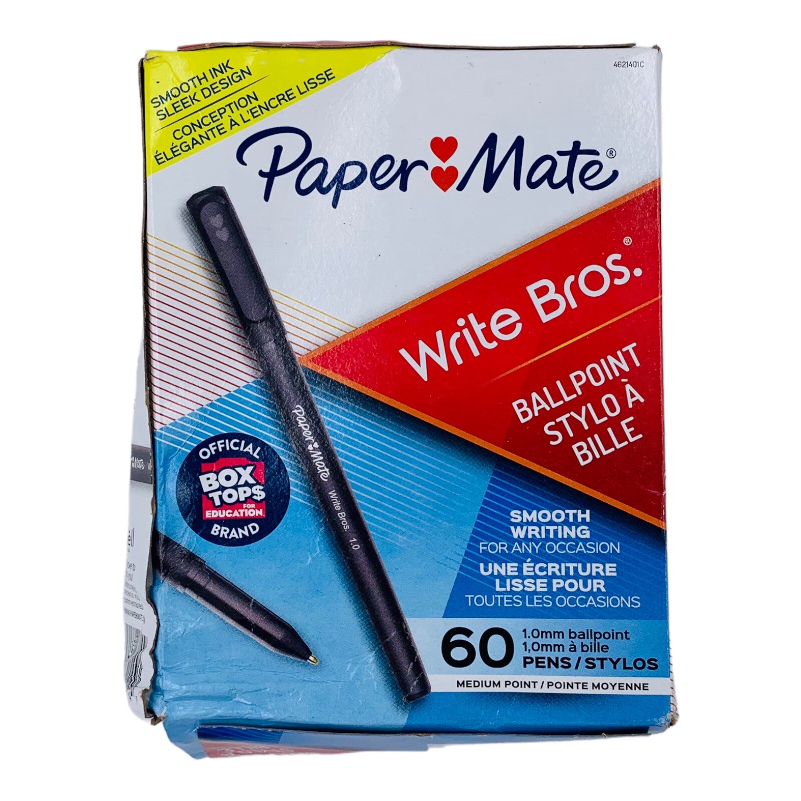 60 Pens Paper Mate Write Bros. Ballpoint Pen Medium Point Black Ink