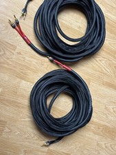 2x Monster Z2R Left Right Speaker Cables 50ft 15m /ea w/ Banana Plugs.