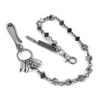Biker Rocker Dancing Dice Wallet Chain Motorcycle Key Chain Jeans