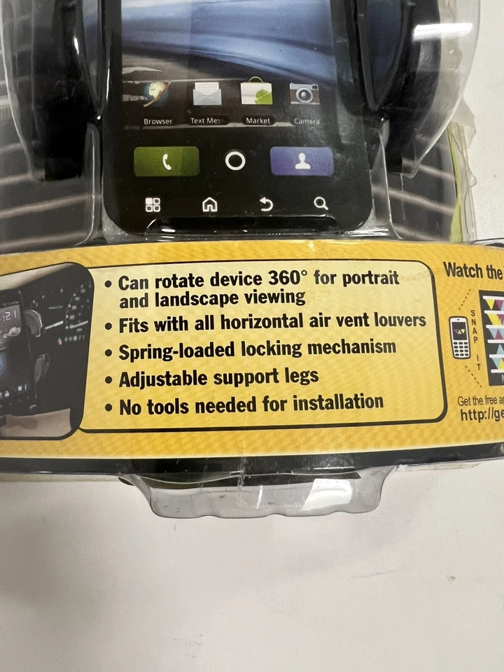 Soporte de ventilación Bracketron Grip-iT NUEVO paquete abierto para teléfonos celulares y GPS Foto 4 de 4