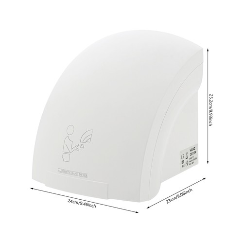 1200W Auto Electric Hand Dryer Commercial Compact Air Hand Dryer High Speed - Picture 6 of 16