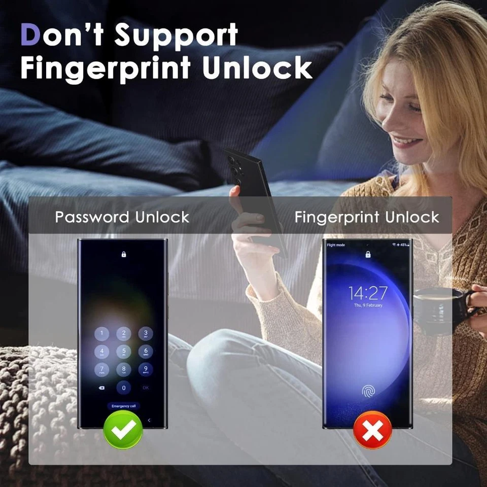 Lote para Samsung Galaxy S21 S21+ S21 ULTRA Anti Espía Privacidad Cristal Templado Pantalla Foto 2 de 4