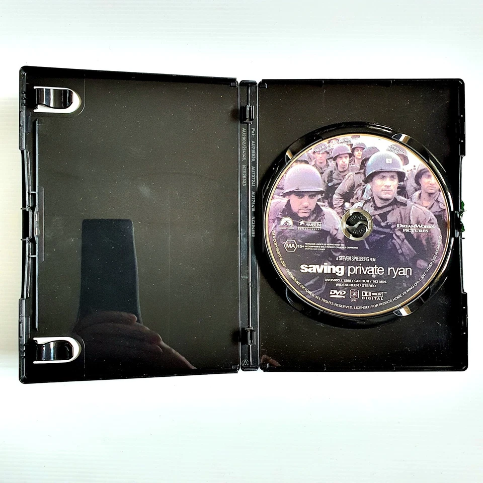 Saving Private Ryan DVD 1998 War WWII 2 D-Day Action, Tom Hanks, Region 4 - Image 3 of 4