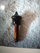 HOMEMADE WOOD 5/8" ACORN PLUG FOR BLACK POWDER HORN 5/16 SHAFT 2 1/2 TALL 