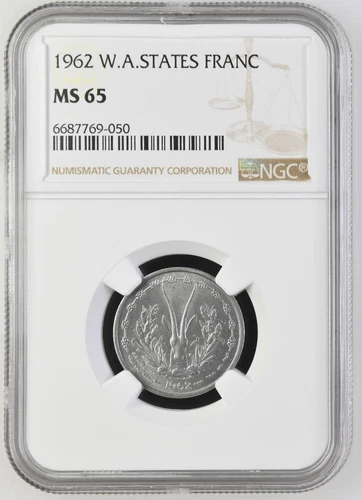West African States 1 Franc 1962 NGC MS 65