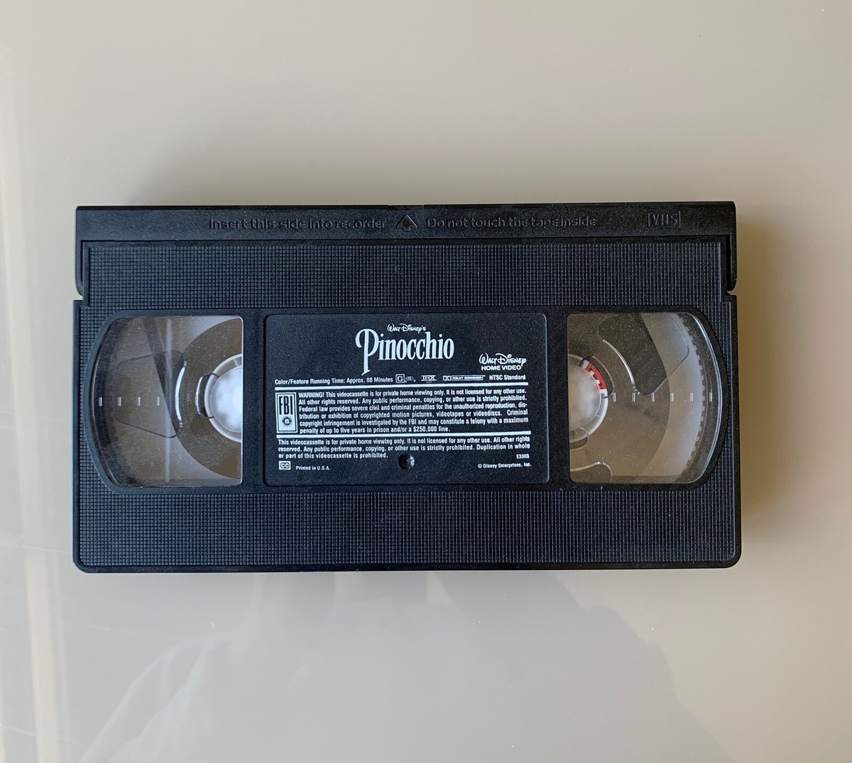 Walt Disney's PINOCCHIO 60th Anniversary Edition VHS #18679