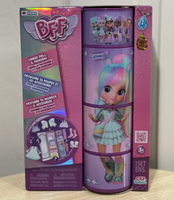Cry Babies BFF Fashion Doll JENNA with Changeable Outfits and Accessories NEW