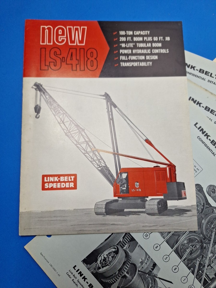 Link-Belt Speeder LS 418 Crane Brochure Specs Data Original 6
