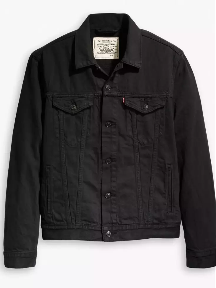 Levi strauss black denim jacket cheap