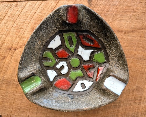 MCM Vintage Aldo Londi Bitossi Mid Century Italian Art Pottery Ashtray Italy