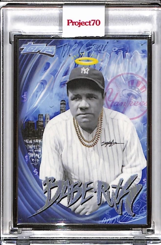 2021 TOPPS PROJECT 70 #627 BABE RUTH BY KING SALADEEN P70 AP SILVER FRAME 50/51