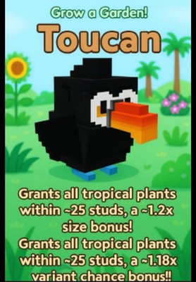 🔥GROW A GARDEN Roblox Toucan | Fast & Easy | eBay