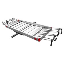 Tow Tuff Heavy Duty 2-in-1 Aluminum Cargo Carrier With Bike Rack Open Box