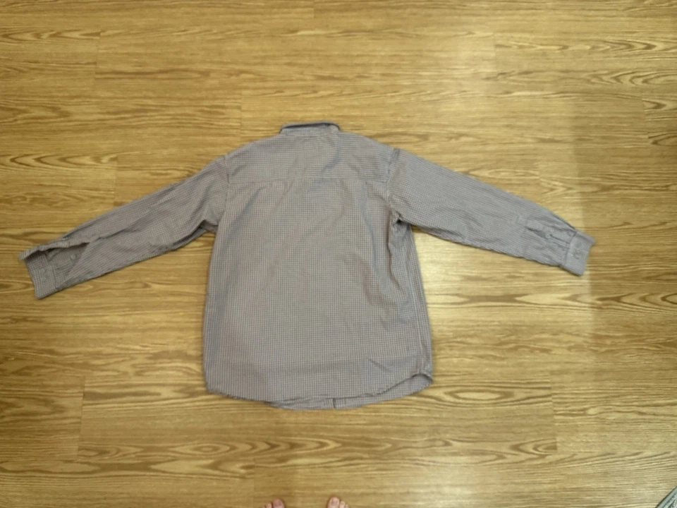 Camisa Columbia Para Hombres Talla Grande A Cuadros/A Cuadros Manga Larga Con Botones 100% Algodón Foto 2 de 4