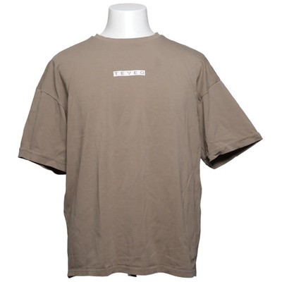 Teveo, T-shirt, Größe: S, Beige, Baumwolle/Elasthan, Einfarbig, Herren #eDZ
