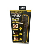 microtouch titanium trimmer at home haircut and body groomer