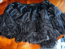 Girls Black Crinoline Tutu Slip Size S/M