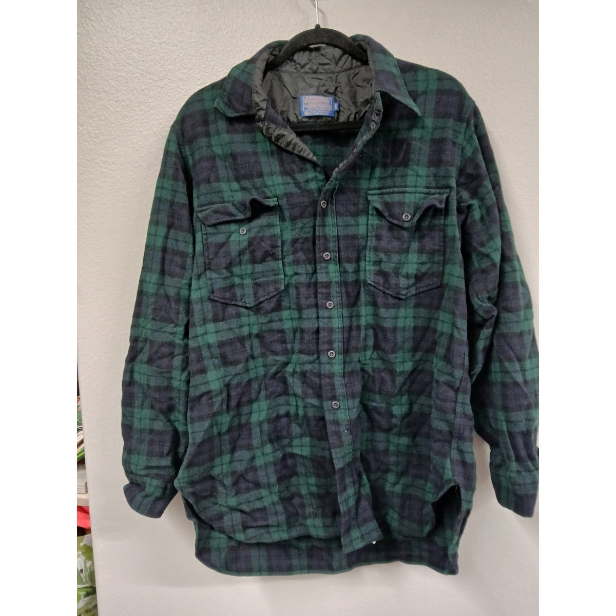 authentic vintage Pendleton Woolen Mills 100% Virgin Wool Shirt Jacket XL Long