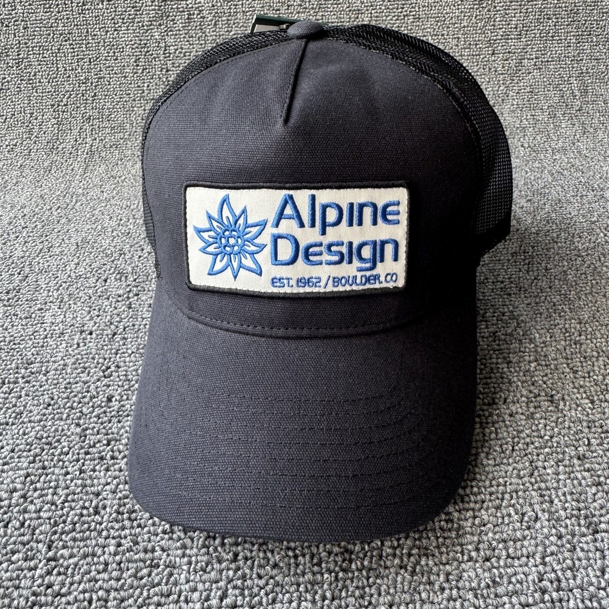 Alpine Design Outdoor Trucker Snapback Black Mesh Back Hat