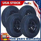 4-Pack Trailer Tires Wheels 8" Rim 4.80-8 480-8 4.80x8 PCD 5 Lug on 4.5" 6PR US