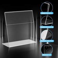 15 Pcs Acrylic Picture Frames,4 x 4 Inch Clear Picture Frame,Slant Back Photo...