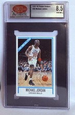1991-92 Panini Stickers #96 Michael Jordan, Graded 8.5 NM/MT+, GOAT