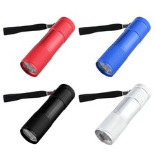 Super Bright Mini 9 LED Bulb Pocket Torches Small Keyring Torch Flashlight UK