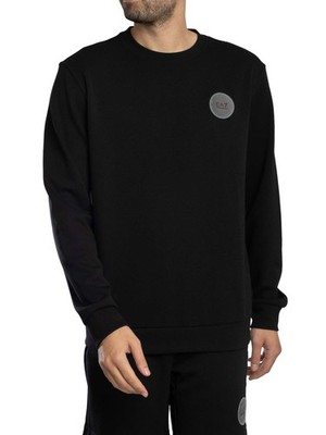 EA7 Men's Logo Patch Sweatshirt, Black