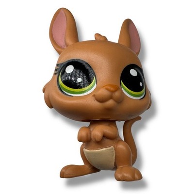 Kangaroo # 4-171 Brown Green Eyes Hasbro Toy LPS Littlest Pet Shop Authentic