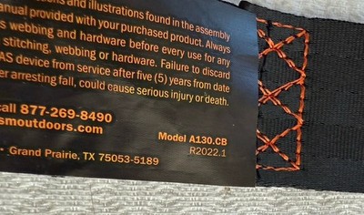   GSM Outdoors Summit Treestands A130.CB Safety Harness   300 lb Rated