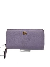Gucci Long Wallet Leather PUP Plain Ladies' Used