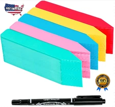 500Pcs 4 Inch Plastic Plant Labels Garden Markers with Pen for Seedlings Tags