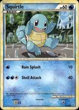 Squirtle 63/95 Common HGSS Unleashed Pokemon Damaged