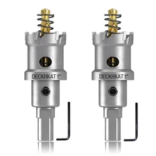 2-Pack 1" TCT Hole Saws for Hard Metal, Heavy Duty 25Mm Tungsten Carbide Tipped 