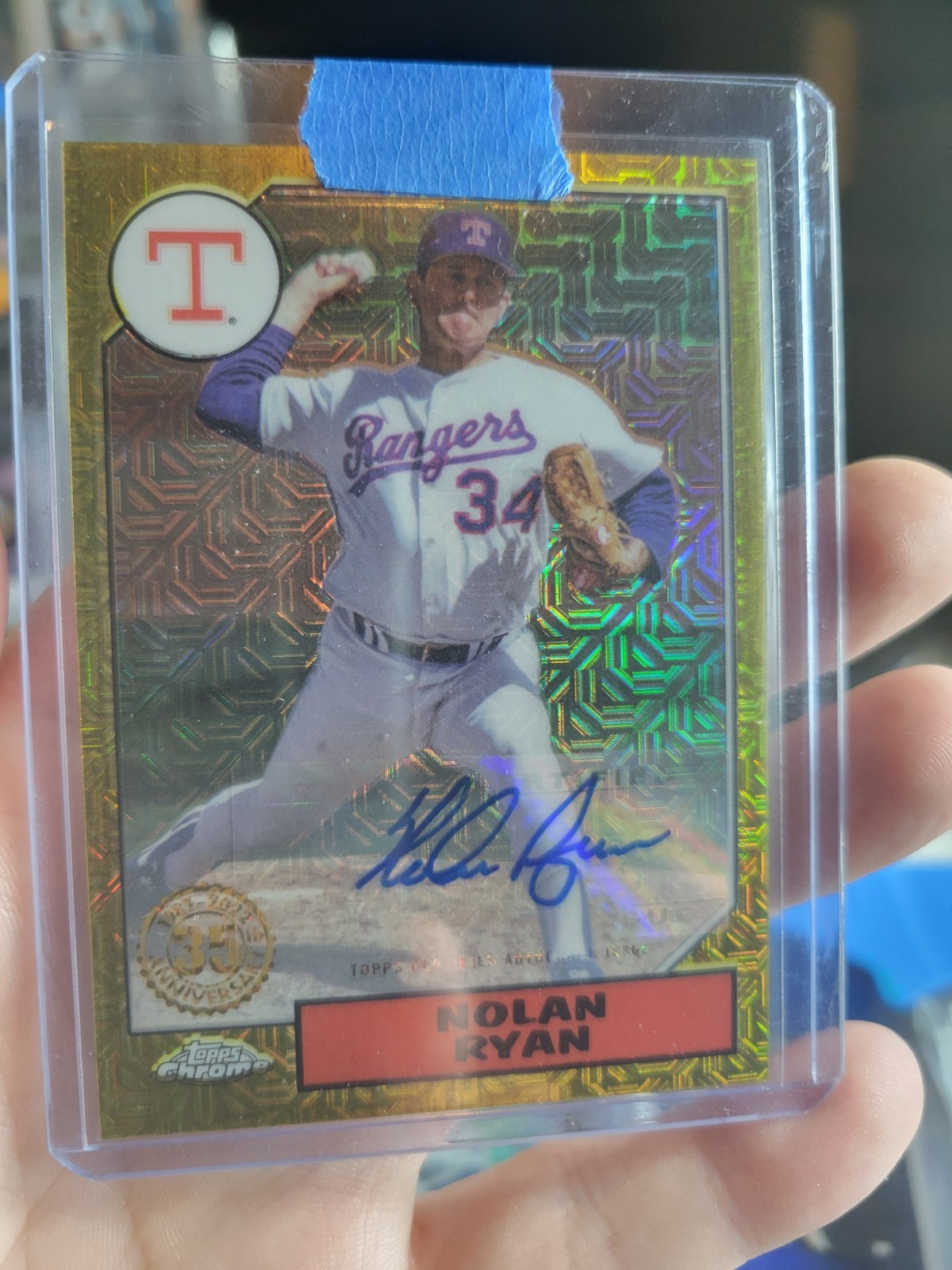 2022-23 Topps Chrome Nolan Ryan Auto Gold Refractor #26/30 Texas Rangers Rare SP
