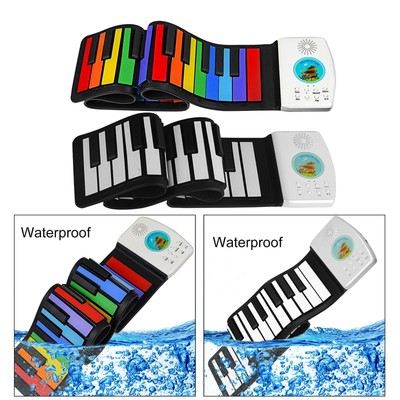 49Keys Roll Up Piano Folding Silikon Früherziehung Bildung Spielzeug Geschenke